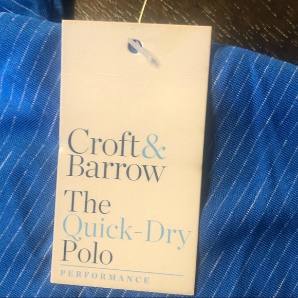 Croft & Borrow quick dry blue polo - size small men’s - Picture 6 of 9
